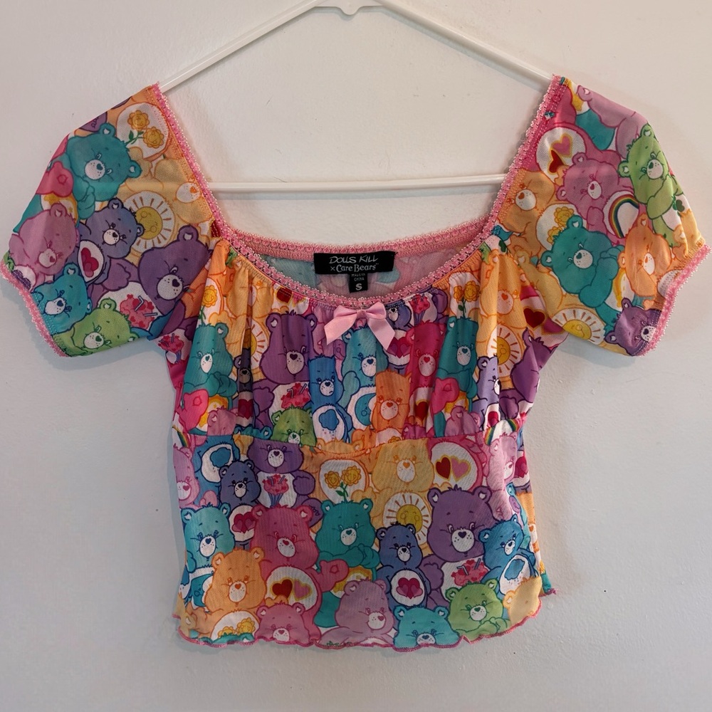 Dolls Kill Colorful Care Bear Print Top